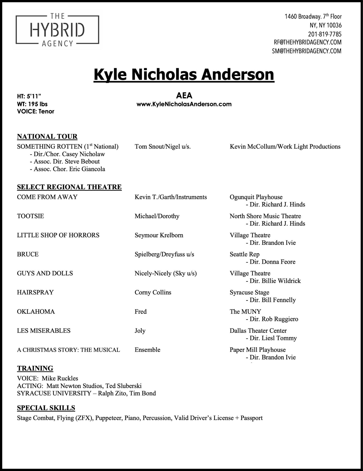Kyle Nicholas Anderson Resume